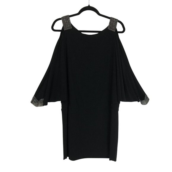 Betsy & Adam Dresses & Skirts - Betsy & Adam Cold Shoulder Dress With Rhinestone Accents Size 14